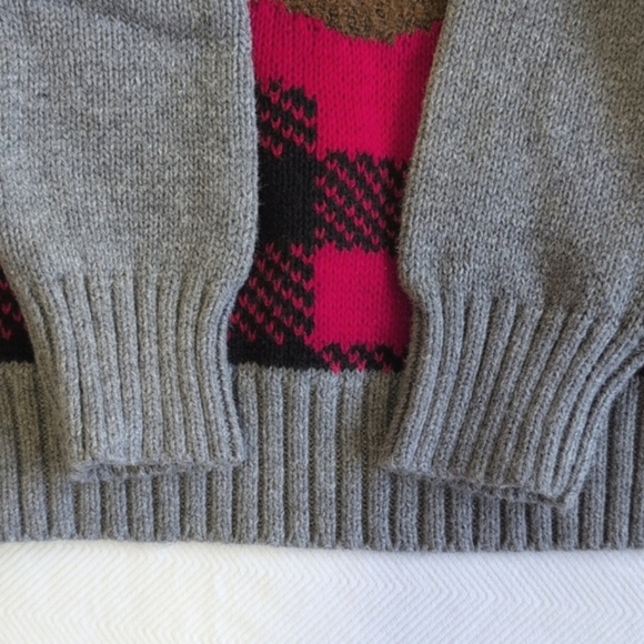 old navy winter bear knit crewneck cotton blend sweater 12-18 months baby boy - Picture 3 of 6